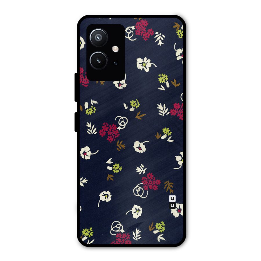 Tiny Flowers Metal Back Case for Vivo Y75 5G