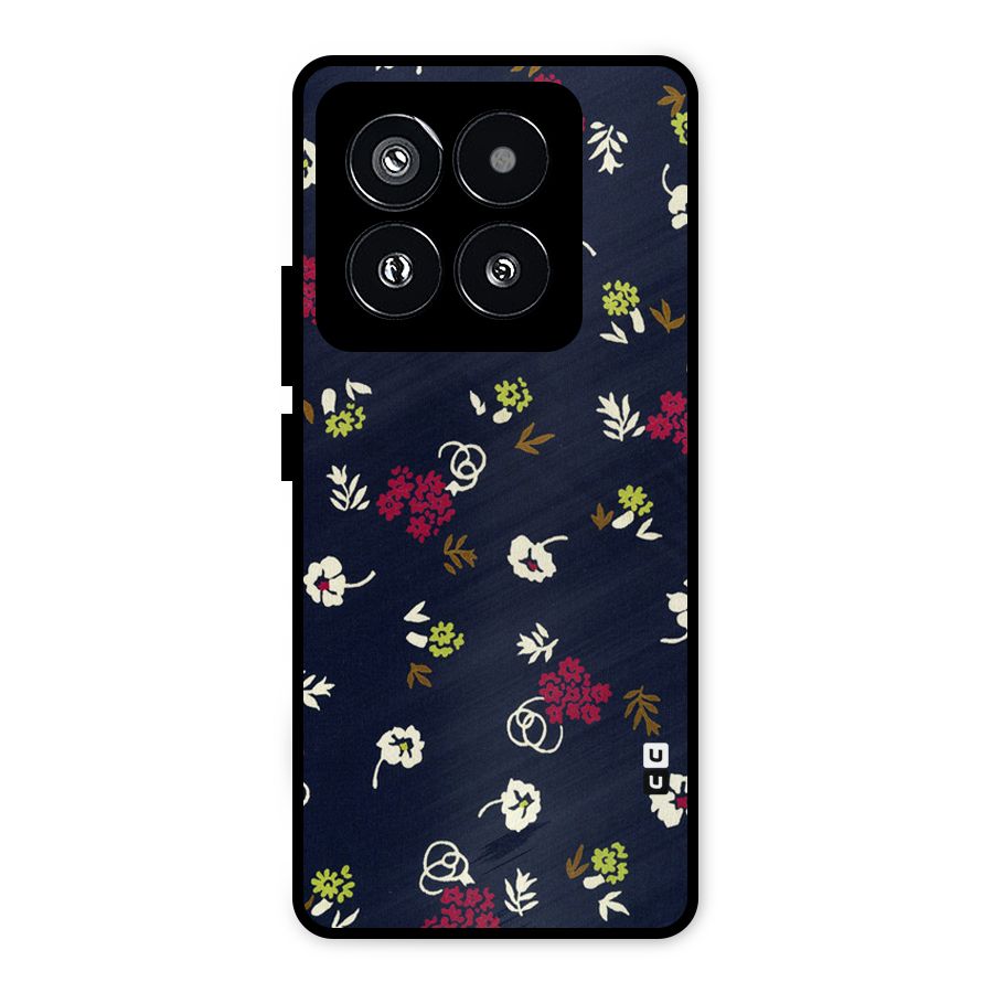 Tiny Flowers Metal Back Case for Xiaomi 14 Pro