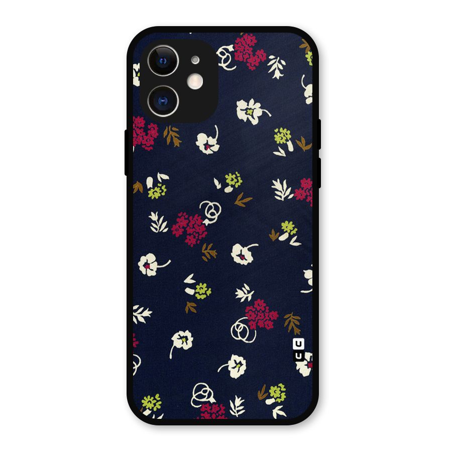 Tiny Flowers Metal Back Case for iPhone 12