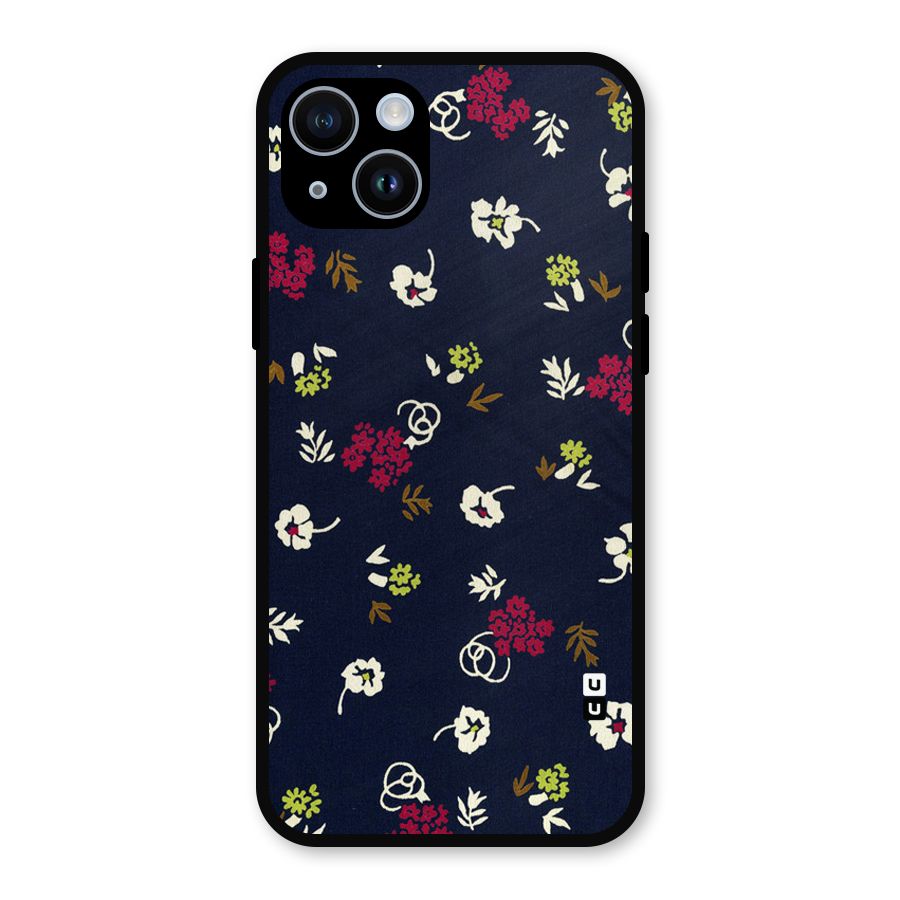 Tiny Flowers Metal Back Case for iPhone 14
