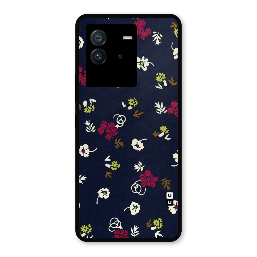 Tiny Flowers Metal Back Case for iQOO Neo 6 5G