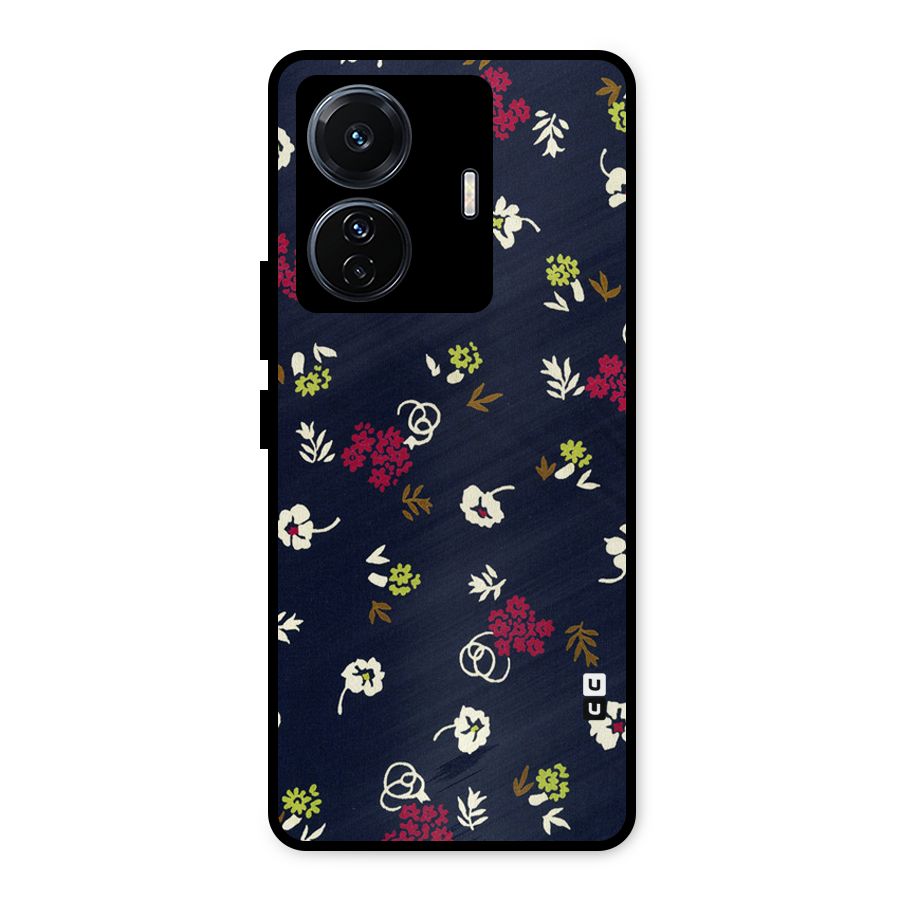 Tiny Flowers Metal Back Case for iQOO Z6