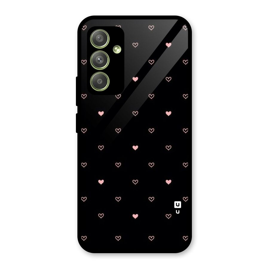 Tiny Little Pink Pattern Glass Back Case for Galaxy A54