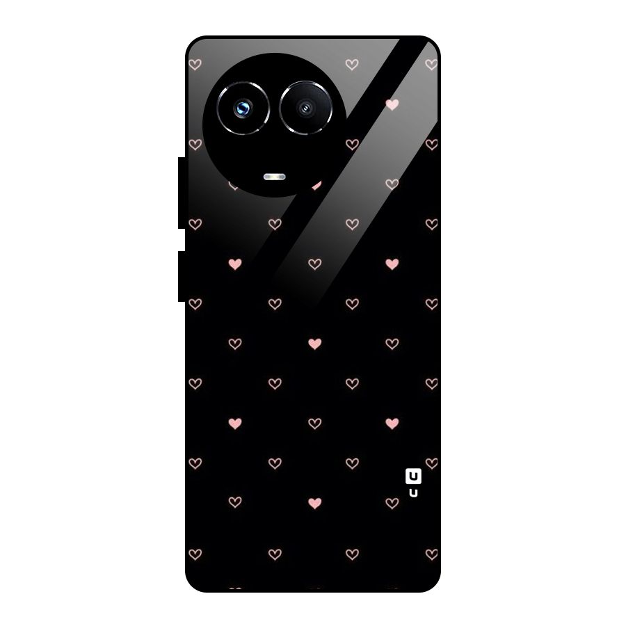 Tiny Little Pink Pattern Glass Back Case for Realme 11X