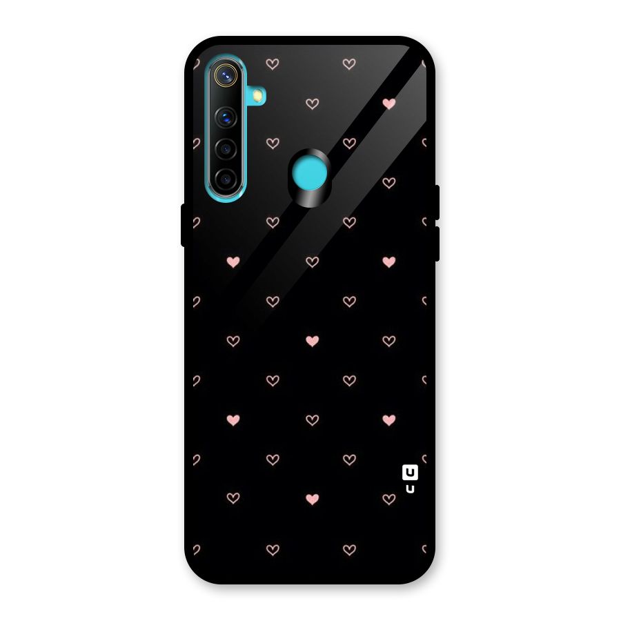 Tiny Little Pink Pattern Glass Back Case for Realme 5i