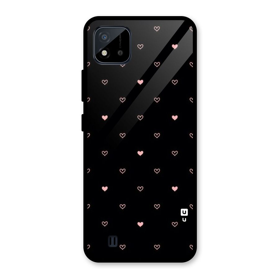 Tiny Little Pink Pattern Glass Back Case for Realme C11 2021