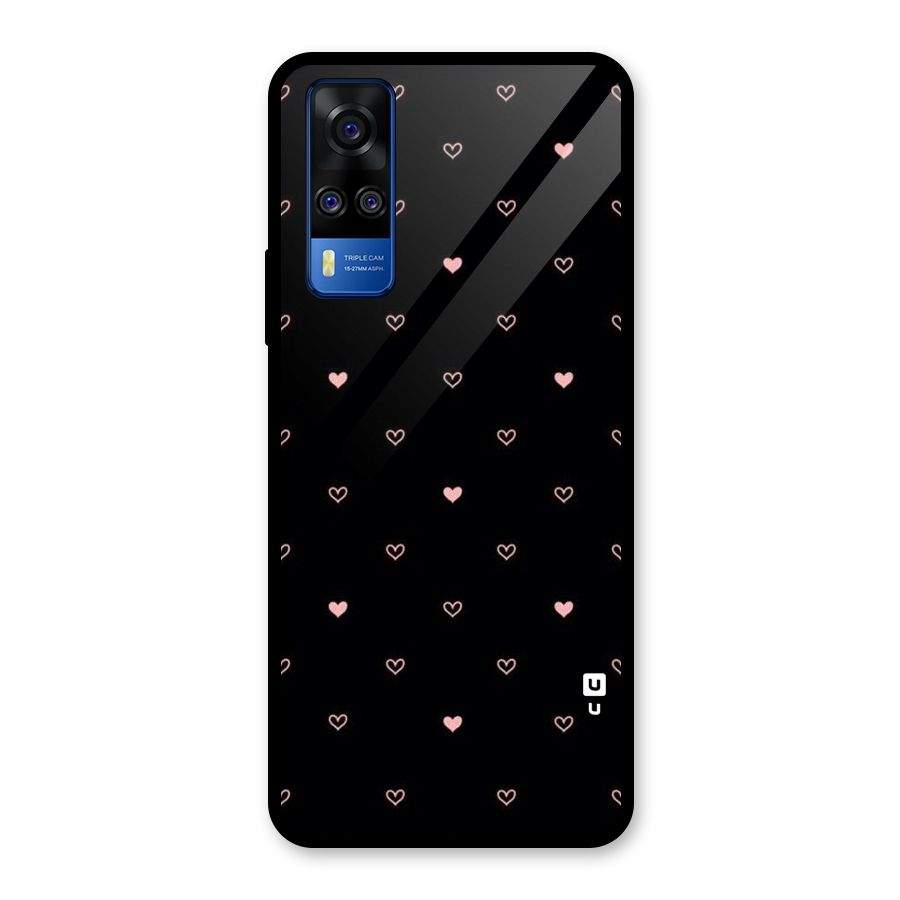 Tiny Little Pink Pattern Glass Back Case for Vivo Y31
