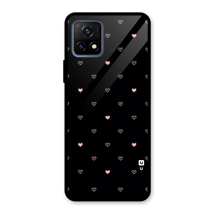 Tiny Little Pink Pattern Glass Back Case for Vivo Y72 5G
