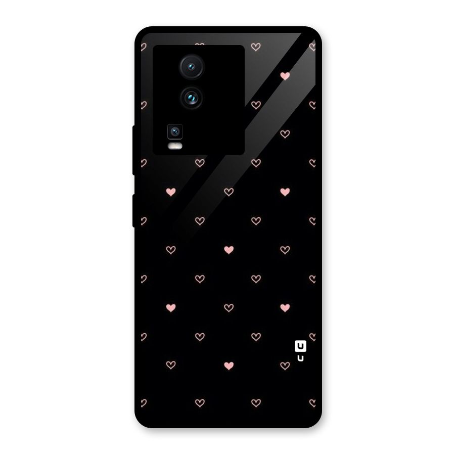 Tiny Little Pink Pattern Glass Back Case for Vivo iQOO Neo 7 Pro
