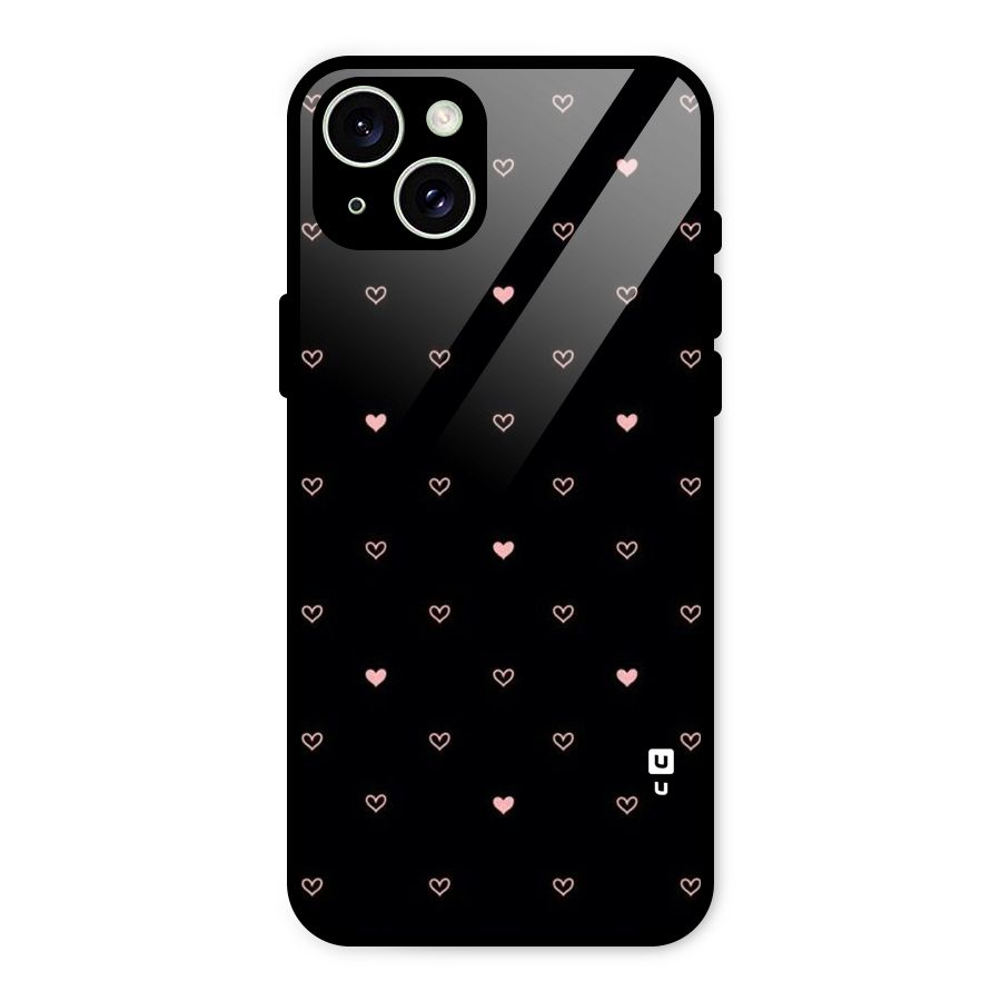 Tiny Little Pink Pattern Glass Back Case for iPhone 15 Plus