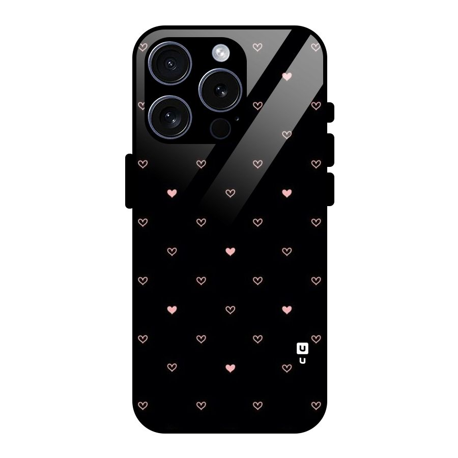 Tiny Little Pink Pattern Glass Back Case for iPhone 15 Pro