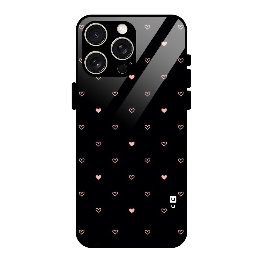 Tiny Little Pink Pattern Glass Back Case for iPhone 15 Pro Max