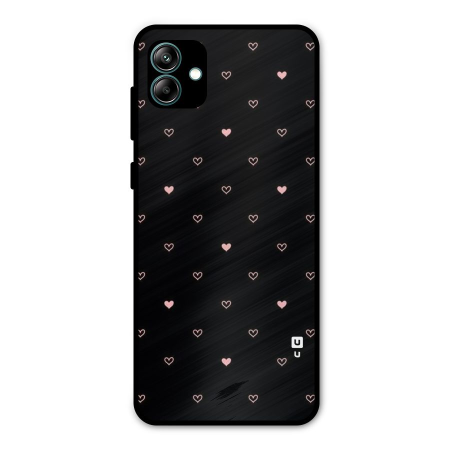 Tiny Little Pink Pattern Metal Back Case for Galaxy A04