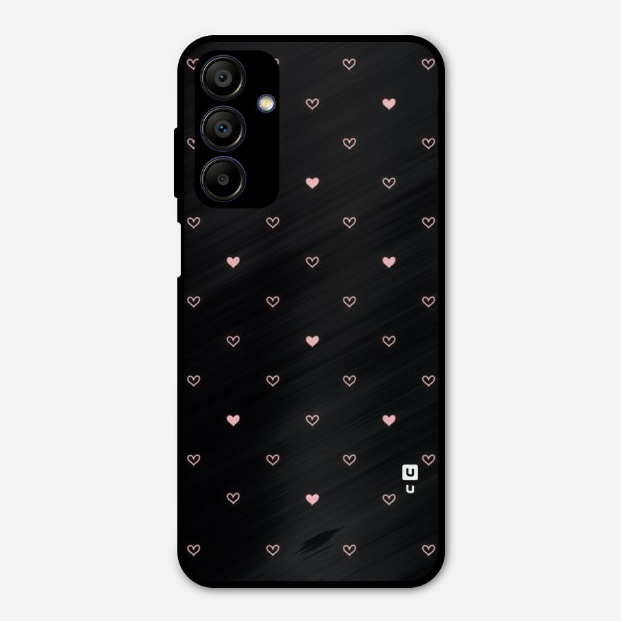 Tiny Little Pink Pattern Metal Back Case for Galaxy A15 5G