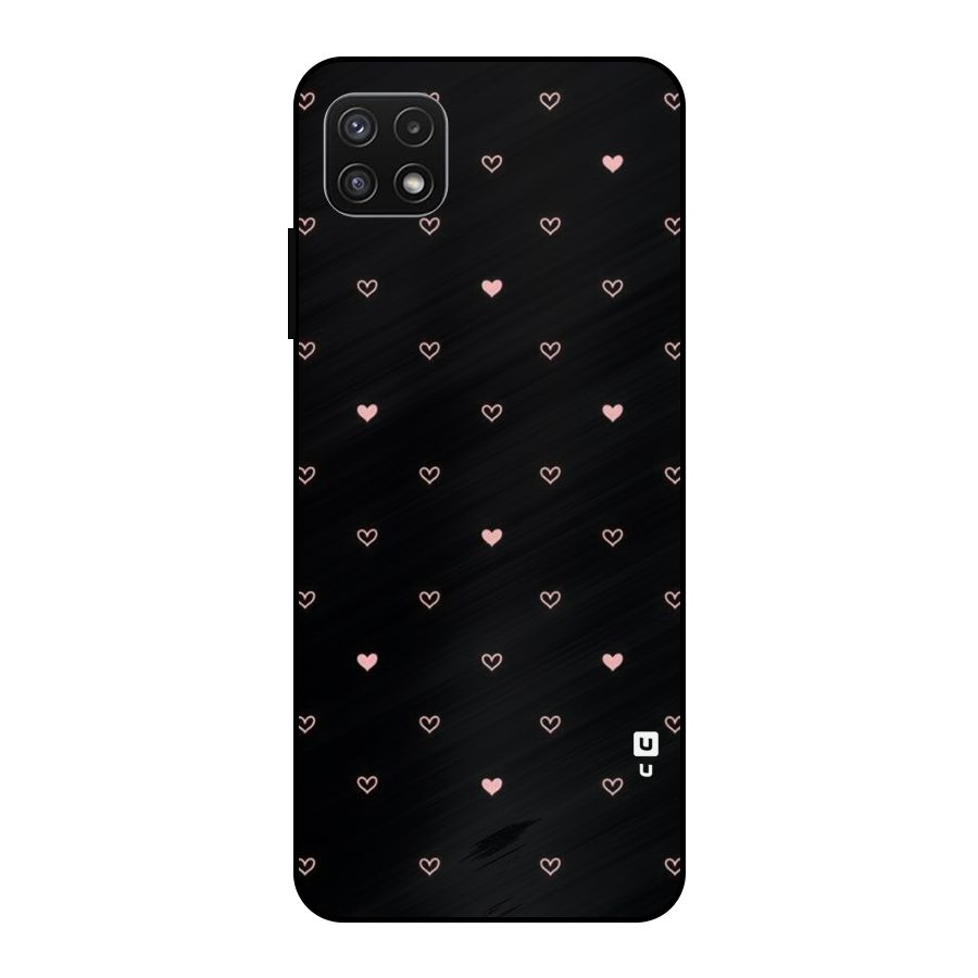 Tiny Little Pink Pattern Metal Back Case for Galaxy A22 5G