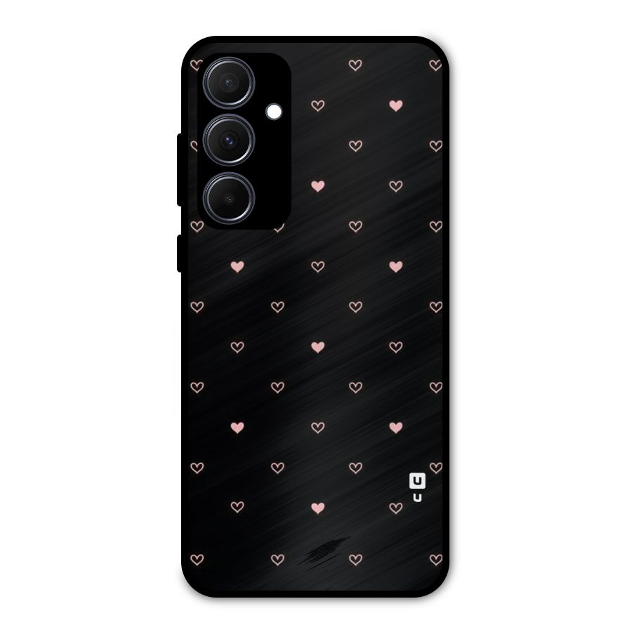 Tiny Little Pink Pattern Metal Back Case for Galaxy A35