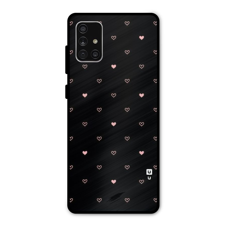 Tiny Little Pink Pattern Metal Back Case for Galaxy A71