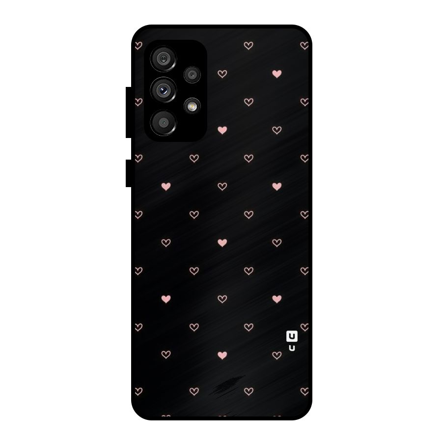 Tiny Little Pink Pattern Metal Back Case for Galaxy A73 5G