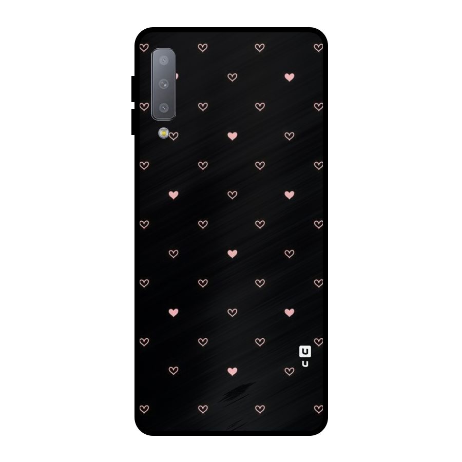 Tiny Little Pink Pattern Metal Back Case for Galaxy A7 (2018)