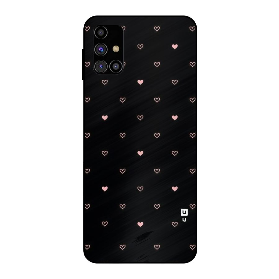 Tiny Little Pink Pattern Metal Back Case for Galaxy M31s