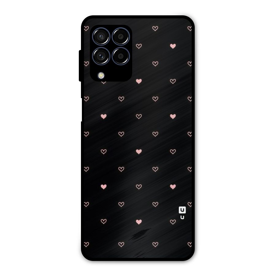 Tiny Little Pink Pattern Metal Back Case for Galaxy M53 5G