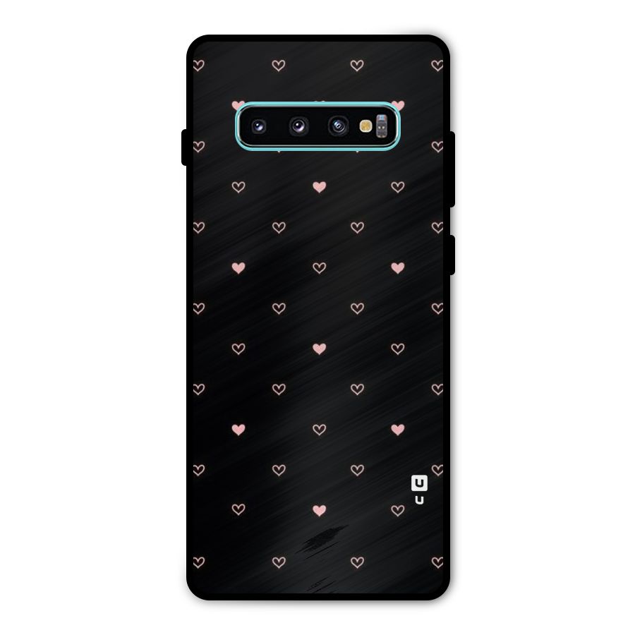 Tiny Little Pink Pattern Metal Back Case for Galaxy S10 Plus