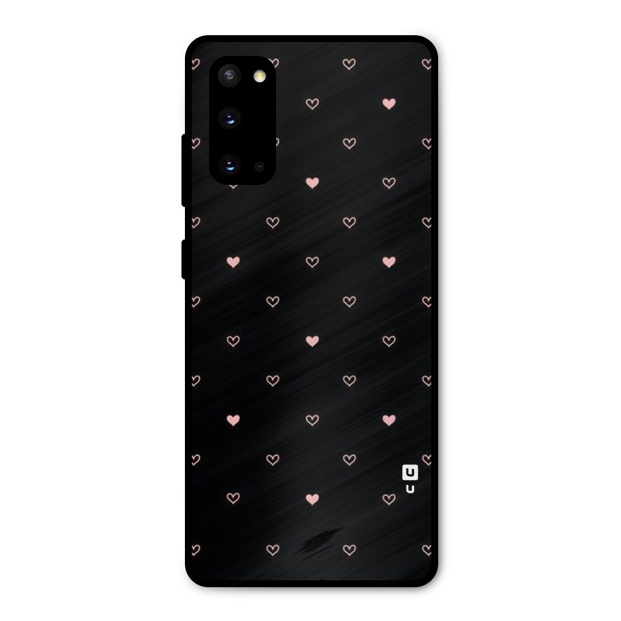 Tiny Little Pink Pattern Metal Back Case for Galaxy S20