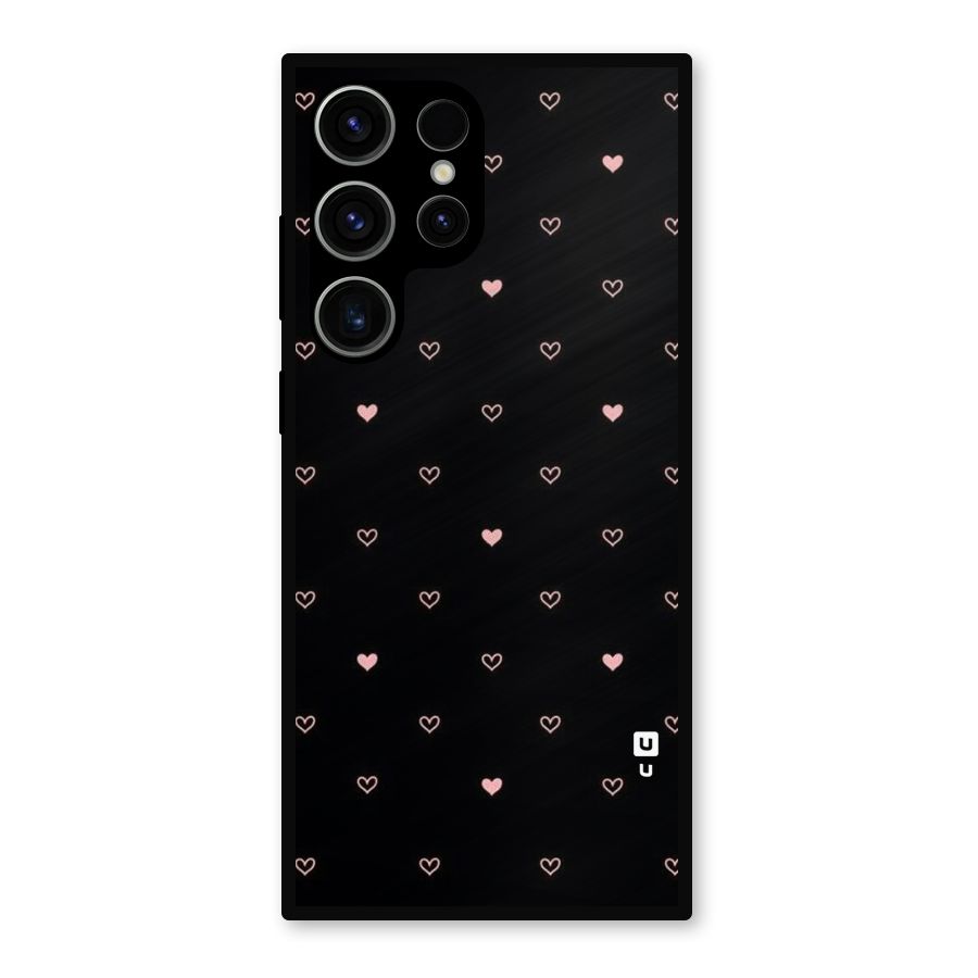 Tiny Little Pink Pattern Metal Back Case for Galaxy S23 Ultra