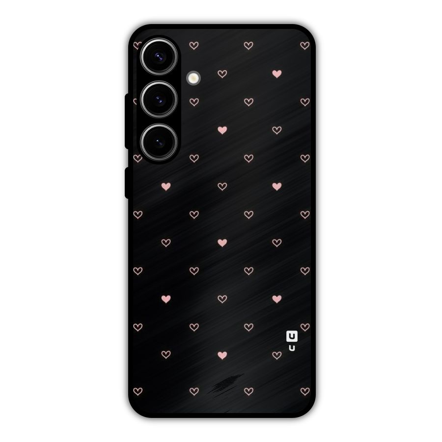 Tiny Little Pink Pattern Metal Back Case for Galaxy S24 Plus