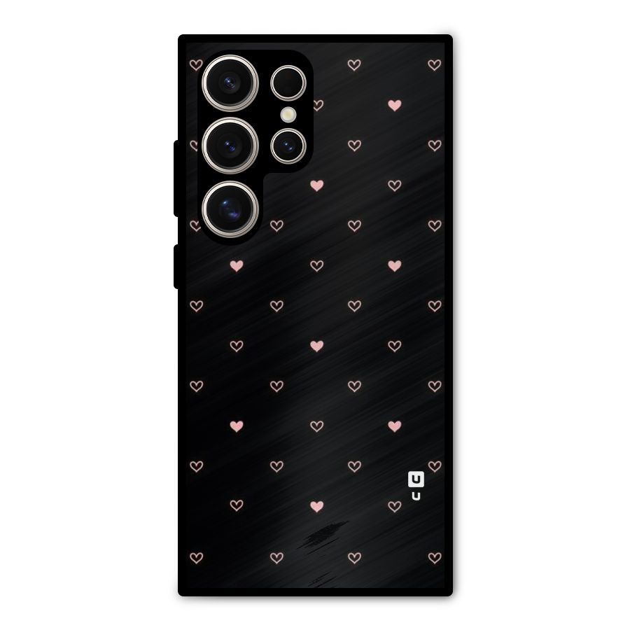 Tiny Little Pink Pattern Metal Back Case for Galaxy S24 Ultra