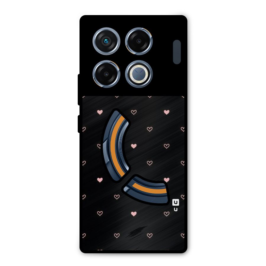 Tiny Little Pink Pattern Metal Back Case for Infinix GT 20 Pro