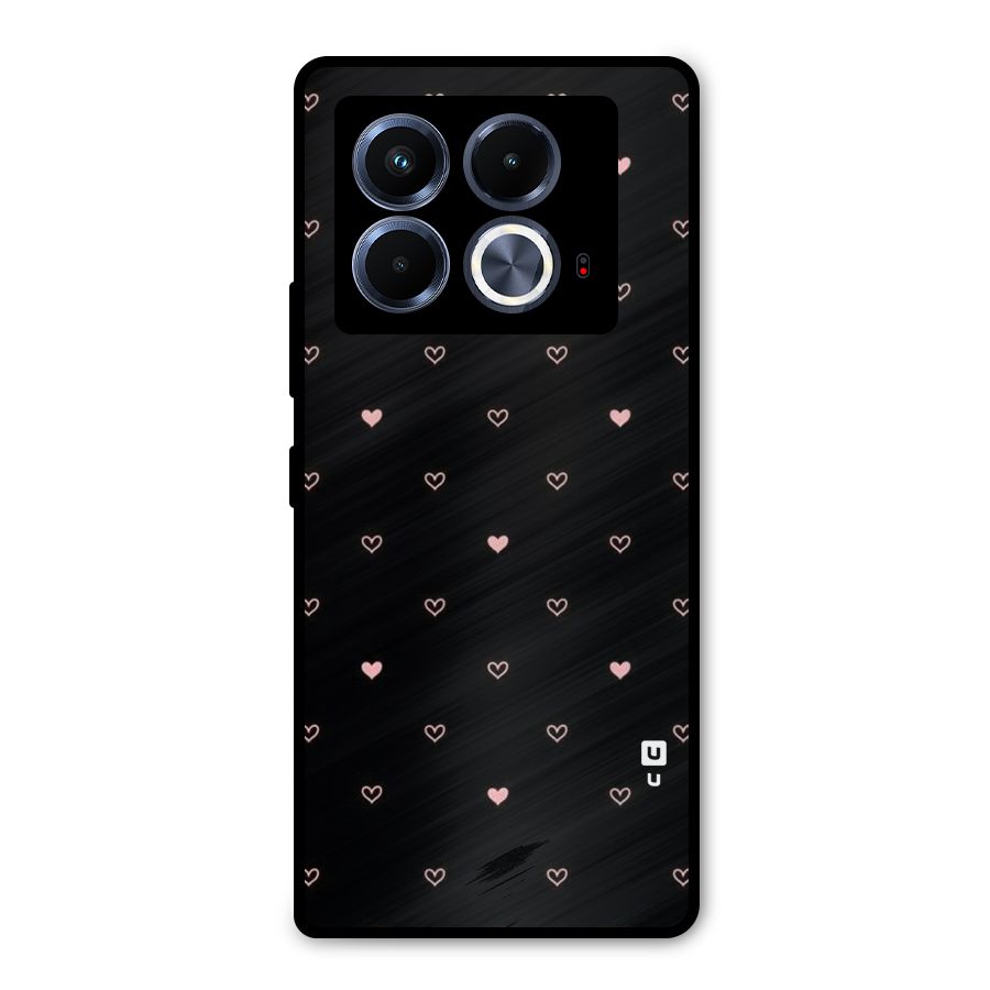 Tiny Little Pink Pattern Metal Back Case for Infinix Note 40 5G