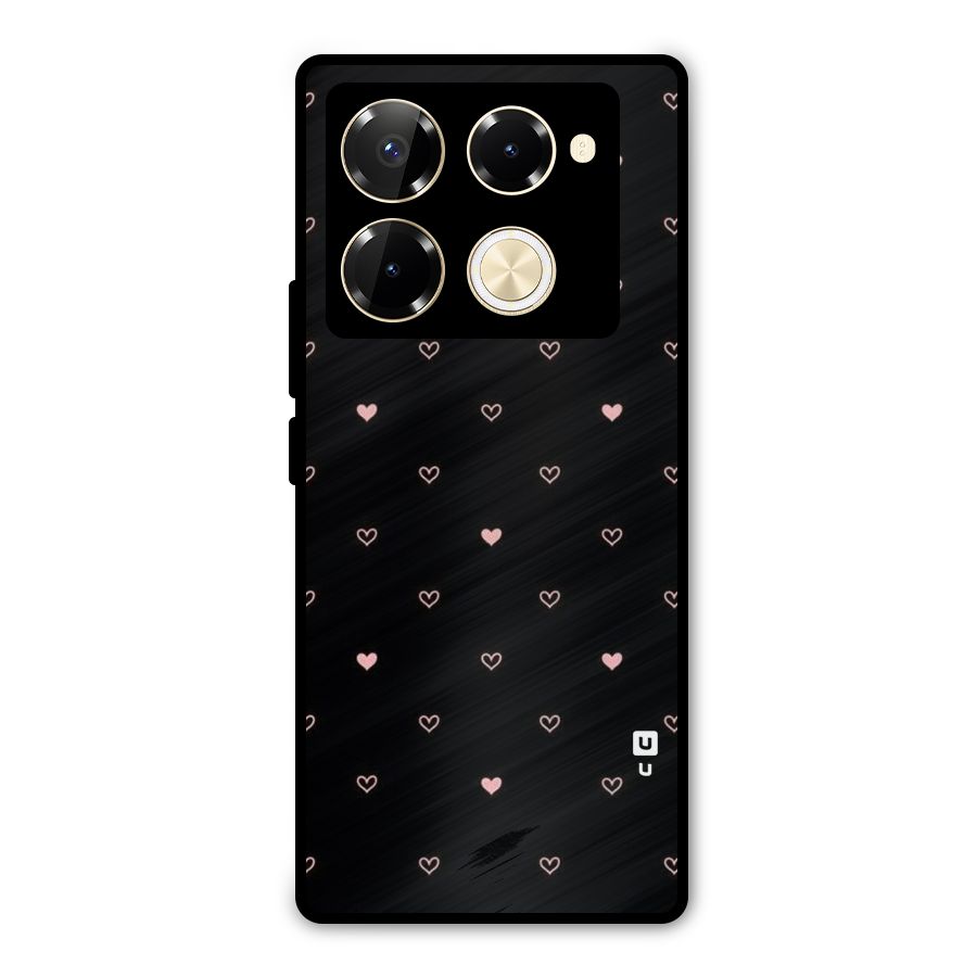 Tiny Little Pink Pattern Metal Back Case for Infinix Note 40 Pro