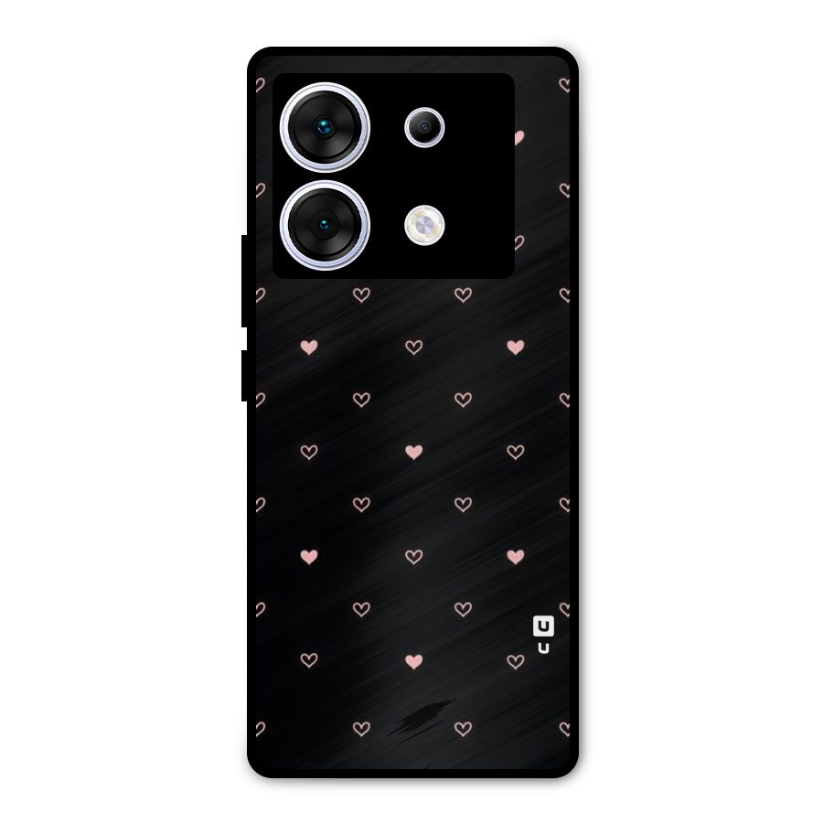 Tiny Little Pink Pattern Metal Back Case for Infinix Zero 30 5G