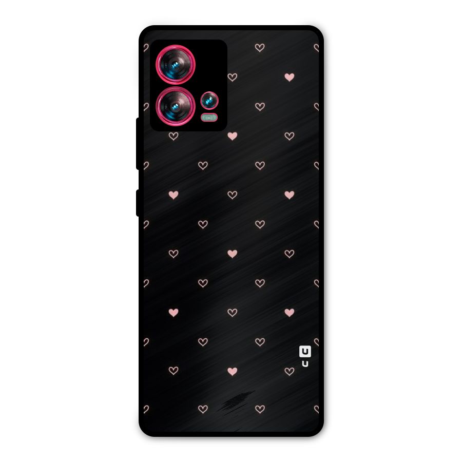 Tiny Little Pink Pattern Metal Back Case for Motorola Edge 30 Fusion