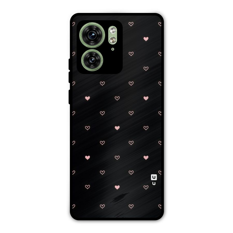 Tiny Little Pink Pattern Metal Back Case for Motorola Edge 40 5G