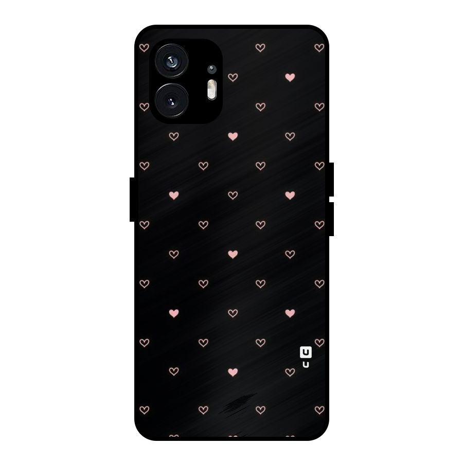 Tiny Little Pink Pattern Metal Back Case for Nothing Phone 2