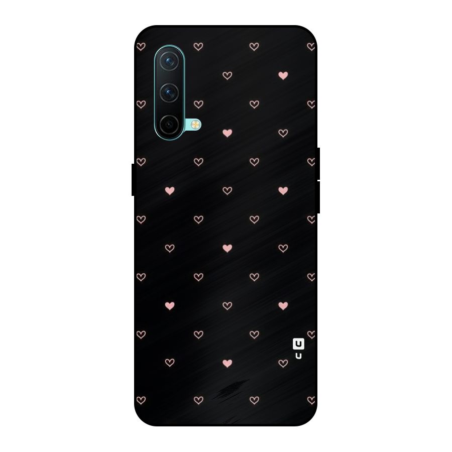 Tiny Little Pink Pattern Metal Back Case for OnePlus Nord CE 5G