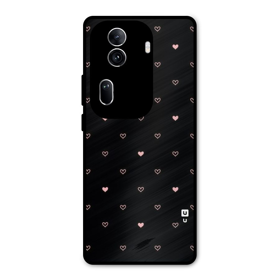 Tiny Little Pink Pattern Metal Back Case for Oppo Reno11 Pro 5G