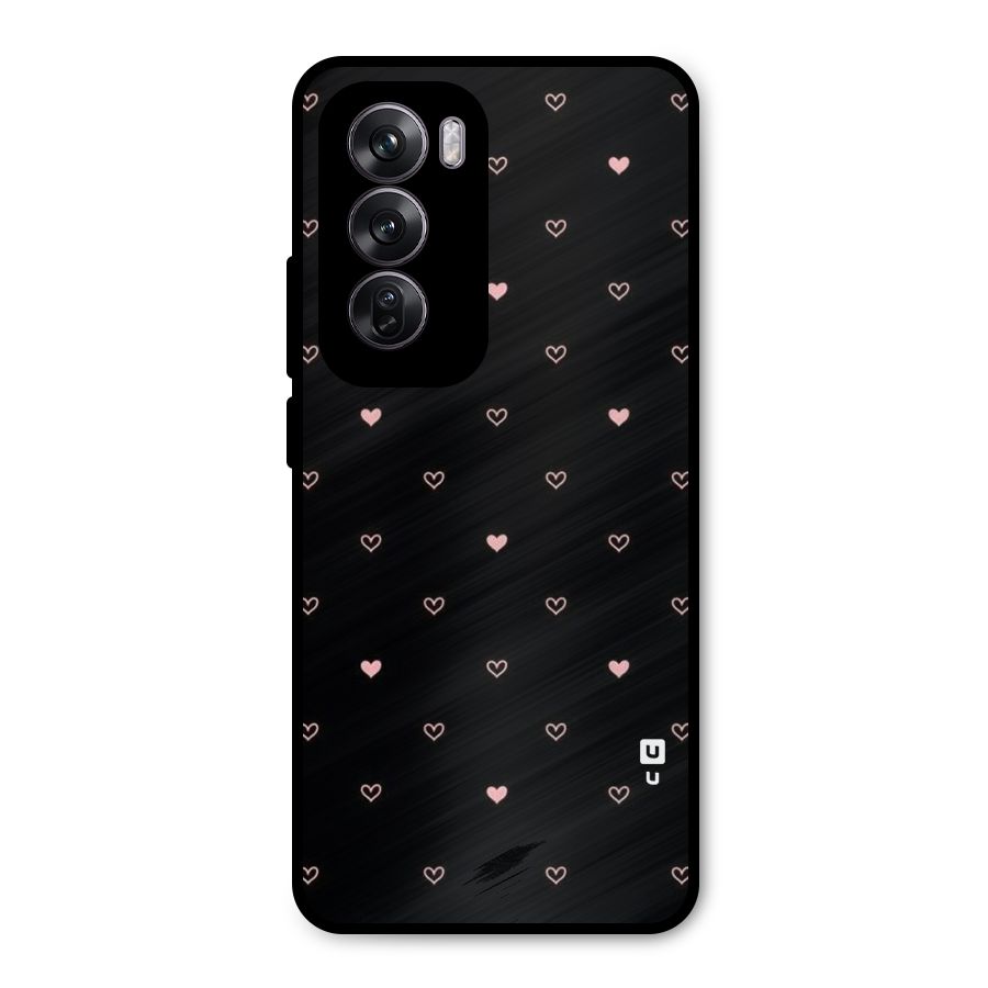 Tiny Little Pink Pattern Metal Back Case for Oppo Reno12 Pro