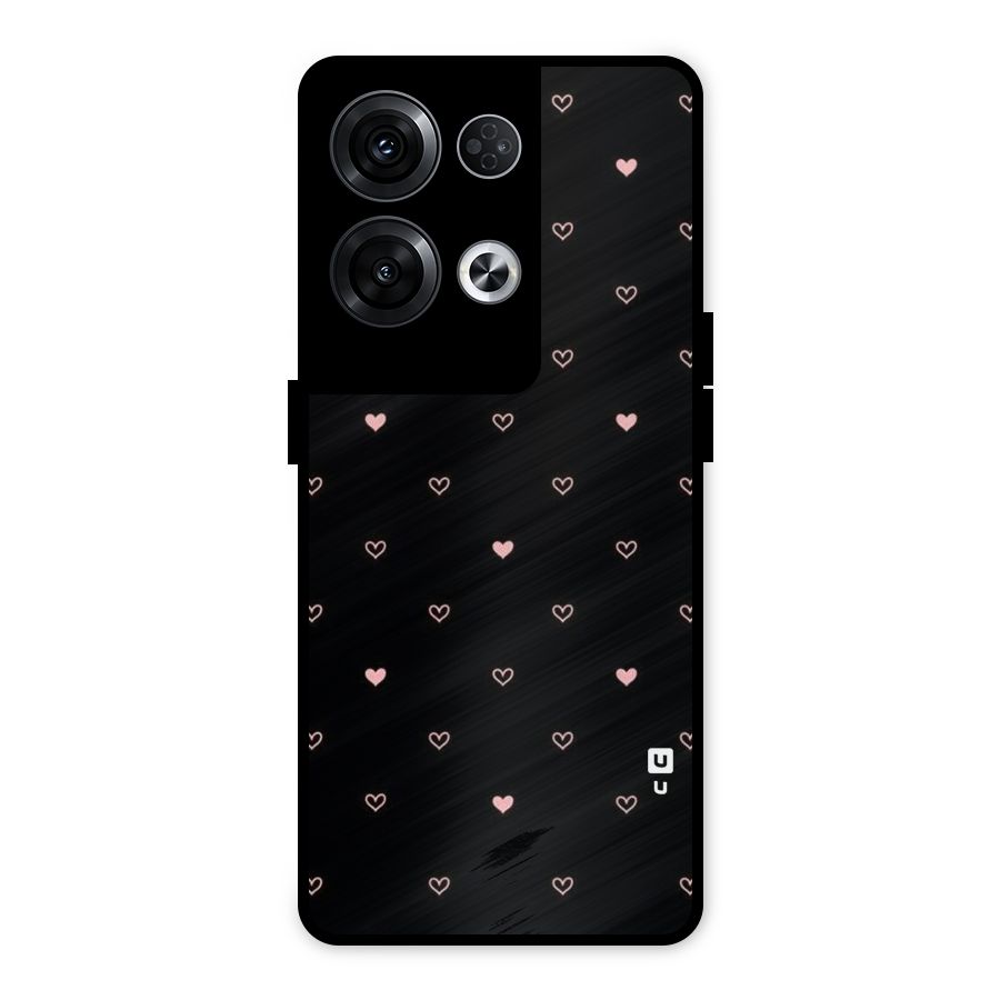 Tiny Little Pink Pattern Metal Back Case for Oppo Reno8 Pro 5G