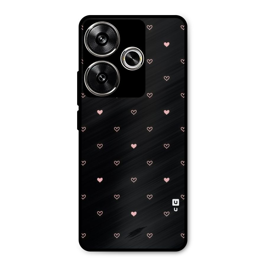 Tiny Little Pink Pattern Metal Back Case for Poco F6