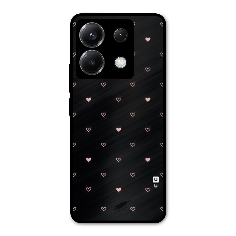 Tiny Little Pink Pattern Metal Back Case for Poco X6