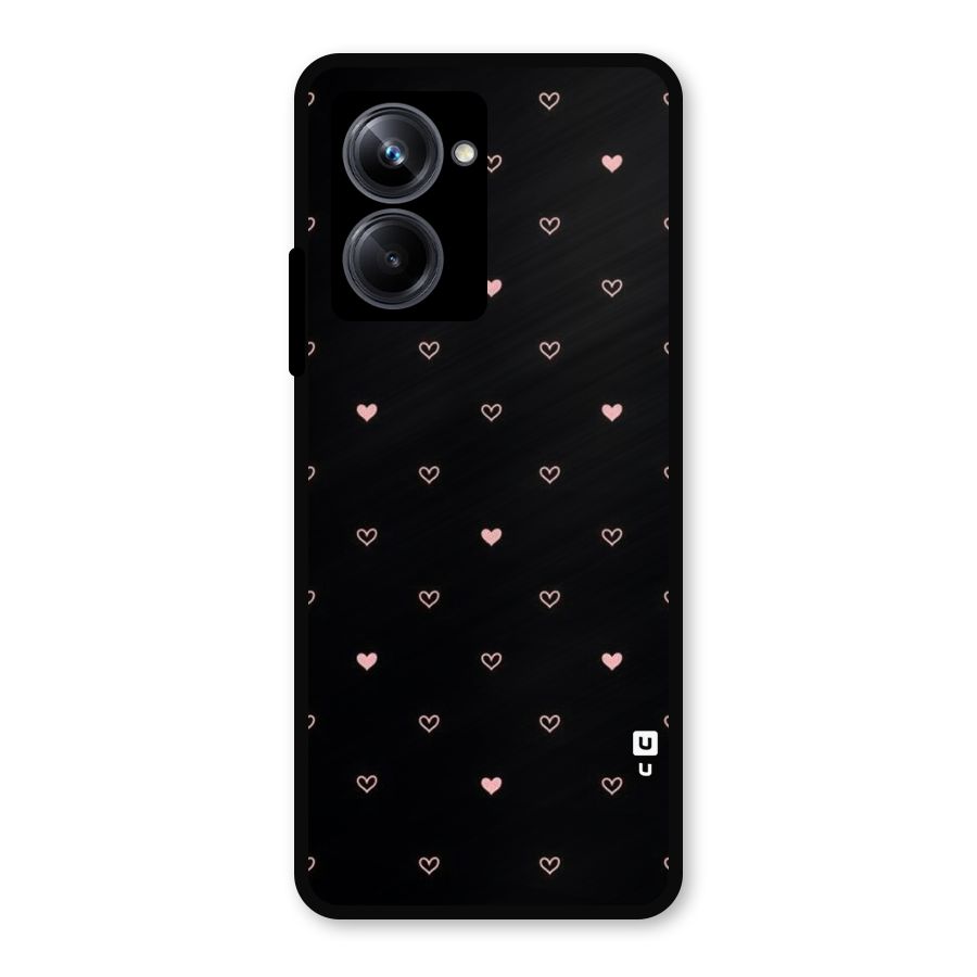 Tiny Little Pink Pattern Metal Back Case for Realme 10 Pro