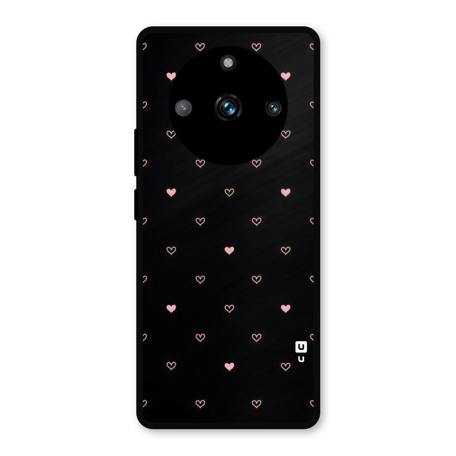 Tiny Little Pink Pattern Metal Back Case for Realme 11 Pro