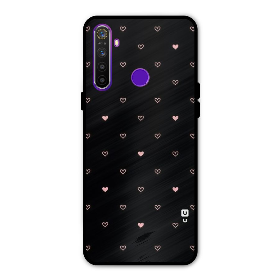 Tiny Little Pink Pattern Metal Back Case for Realme 5