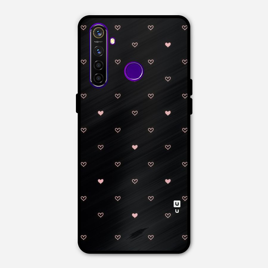 Tiny Little Pink Pattern Metal Back Case for Realme 5 Pro