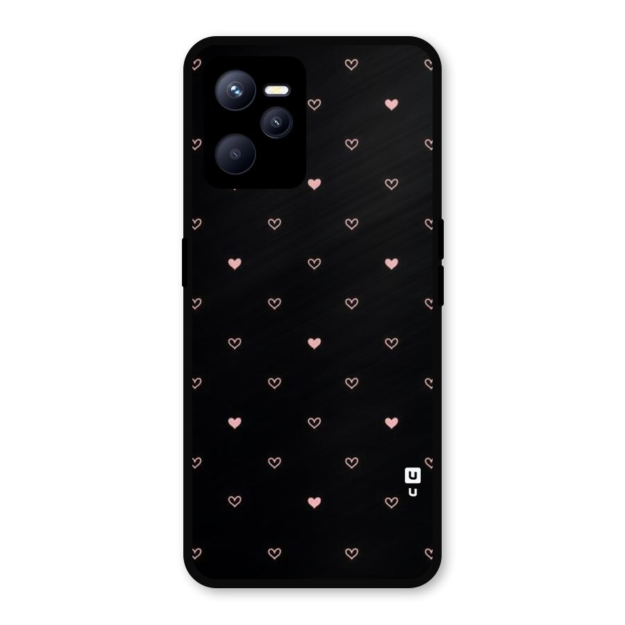 Tiny Little Pink Pattern Metal Back Case for Realme C35