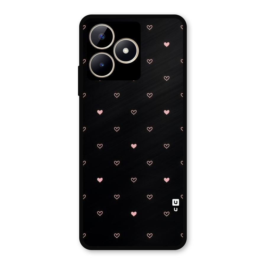 Tiny Little Pink Pattern Metal Back Case for Realme Narzo N53