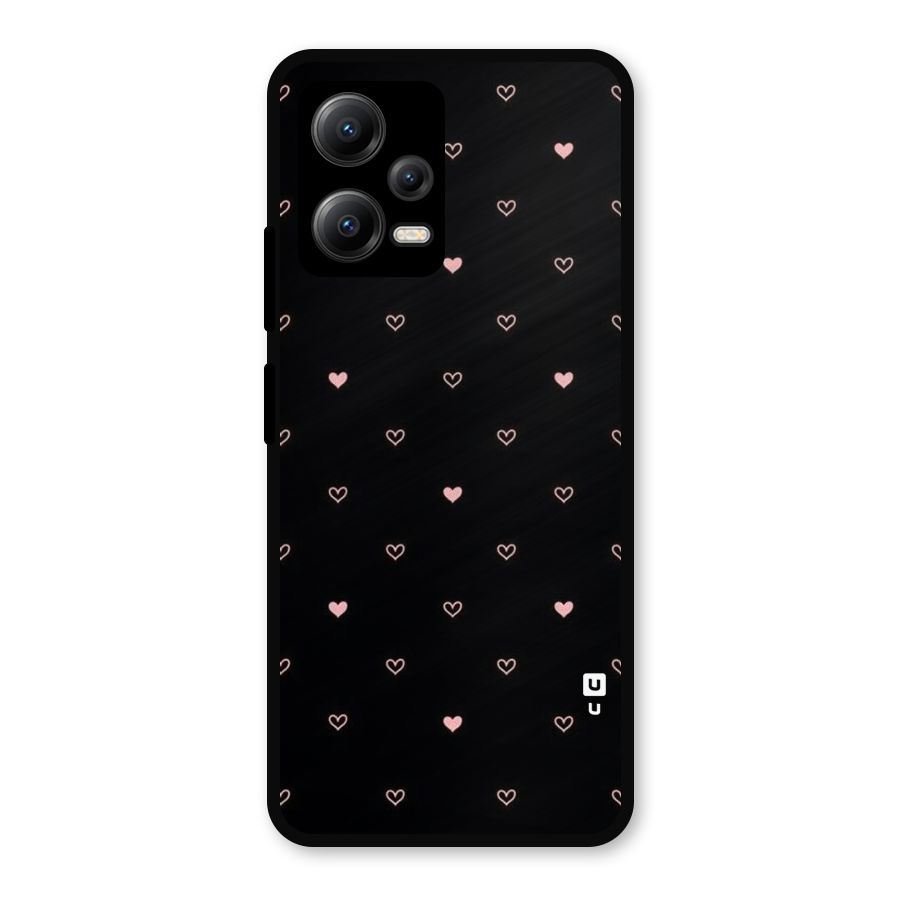 Tiny Little Pink Pattern Metal Back Case for Redmi Note 12 5G